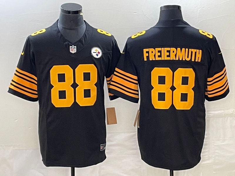 Men Pittsburgh Steelers #88 Freiermuth Nike Black Vapor Limited NFL Jersey->pittsburgh steelers->NFL Jersey